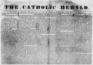 First issue of The Catholic Herald, January 3, 1833