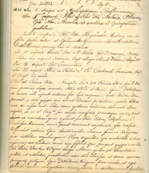 A page from Kenrick's journal that mentions the establishment of the Catholic newspaper for Germans. 